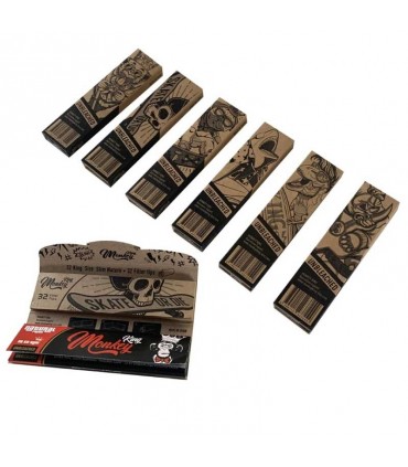 PACK WOOD KS UNBLEACHED + TIPS 24UDS MONKEY KING