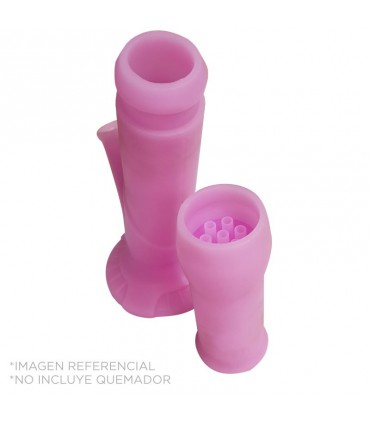 BONG SILICONA FLUORESCENTE 35CM 2 PIEZA