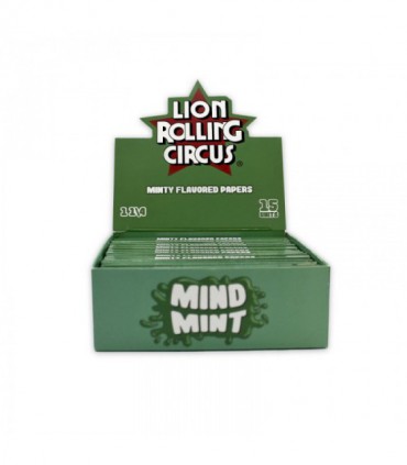 Display 15uds papel Mind Mint 1 1/4 | Lion Rolling Circus | Hortitec
