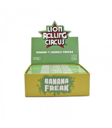 Display 15uds papel Banana Freak 1 1/4 | Lion Rolling Circus | Hortitec
