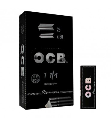 Display de 25uds Papel Premium Negro 1 1/4 OCB | Hortitec