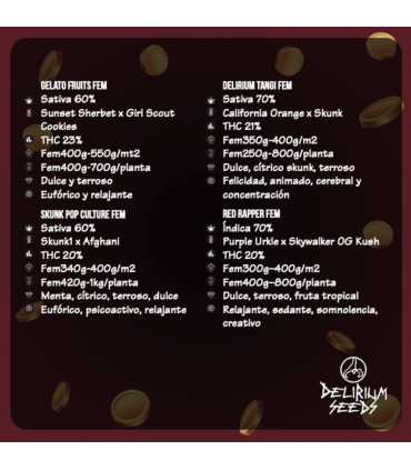 DELIRIUM SEEDS MIX VEGAS RUSH 8UDS