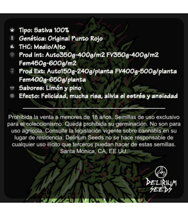 DELIRIUM SEEDS PUNTO ROJO FAST 2UDS