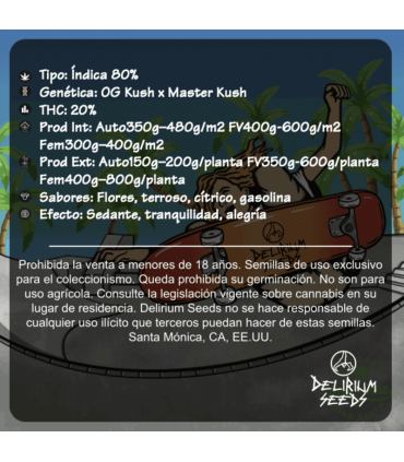 DELIRIUM SEEDS WEST KUSH AUTO 4UDS