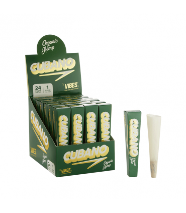 CUBANO ROLLING PAPERS ORGANIC HEMP 24UDS VIBES