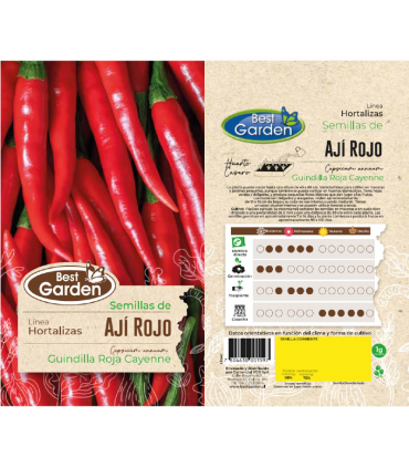 BEST GARDEN SEMILLA AJI ROJO 1GR 5UDS