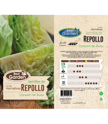 BEST GARDEN SEMILLA REPOLLO CORAZON DE BUEY 5GR 5U