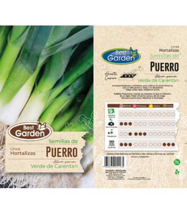 BEST GARDEN SEMILLA PUERRO 5GRS 5UDS