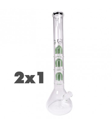 BONG PYREX TRIPLE PERC 45CM 2X1