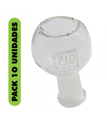 DOMO PYREX WHITE LOGO 14MM 710 LABS 10UDS