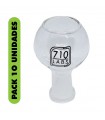 DOMO PYREX BLACK LOGO 14MM 710 LABS 10UDS