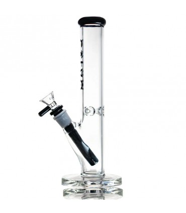 STRAIGHT TUBE LITE 25CM BLACK CALVO GLASS