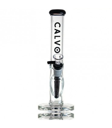 STRAIGHT TUBE LITE 25CM BLACK CALVO GLASS