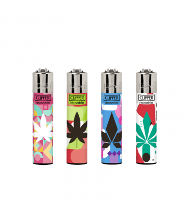 ENCENDEDORES CLIPPER GEOMETRIC LEAVES 24UDS