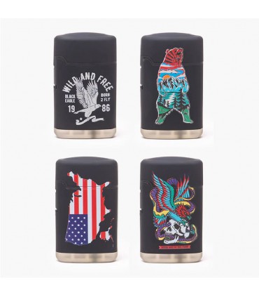 CLASSIC RUBBER WILD & FREE LIGHTER 4 DISEÑOS SPECI