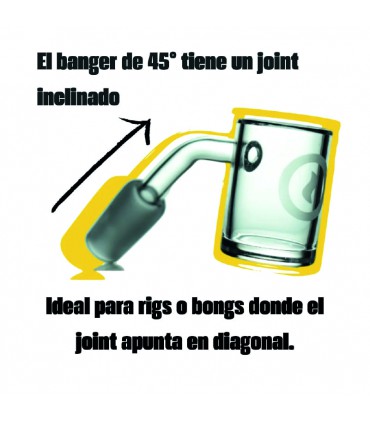 FLAT BUCKET BANGER 45° 14MM CALVO GLASS