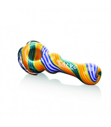 TWIST SPOON PIPE ORANGE CALVO GLASS