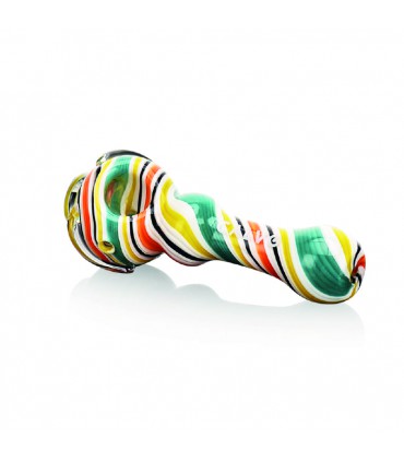 TWIST SPOON PIPE YELLOW CALVO GLASS