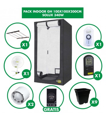 KIT INDOOR GH 100X100X200CM SOLUX 340W