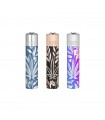 ENCENDEDORES CLIPPER METALICO JUNGLE LEAFS 12UDS