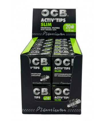 OCB FILTRO CARBON ACTIVADO PREMIUM DISPLAY 20 UDS
