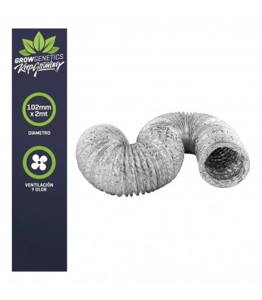 DUCTO ALUMINIO FLEXIBLE 102MM X 2MTS  GROW GENETIC