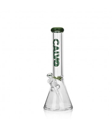 BEAKER 35CM 9MM PREMIUM GREEN CALVO GLASS