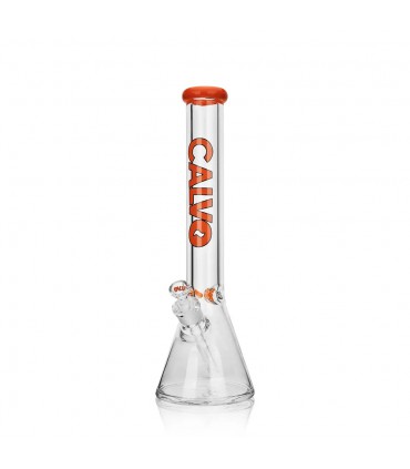 BEAKER 40CM 9MM PREMIUM ORANGE CALVO GLASS