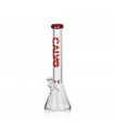 BEAKER 40CM 9MM PREMIUM RED CALVO GLASS
