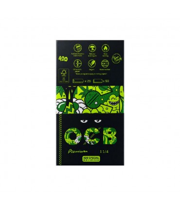 OCB PAPEL PREMIUM NEGRO 1 1/4 25UDS