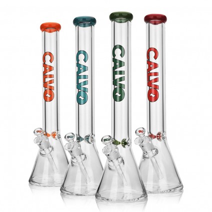 BEAKER 40CM 9MM PREMIUM GREEN CALVO GLASS