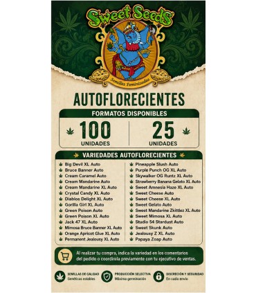 SWEET SEEDS VARIEDADES 100UDS