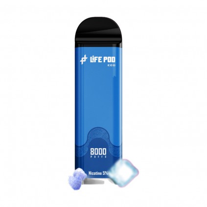 LIFE POD CARTRIDGE 8000 PUFF BLUE RAZZ ICE 4.5%