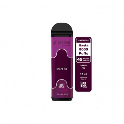 LIFE POD CARTRIDGE 8000 PUFF GRAPE ICE 4.5%