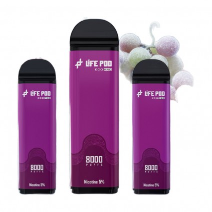 LIFE POD CARTRIDGE 8000 PUFF GRAPE ICE 4.5%